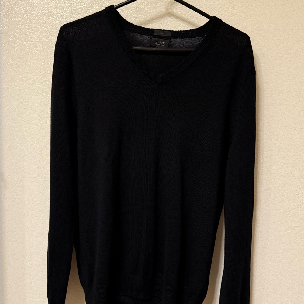 J. Crew Black V-Neck Sweater